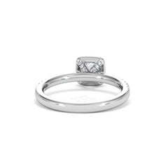 Beatrice Diamond Halo Engagement Ring 18K White Gold 1ct G/VS2