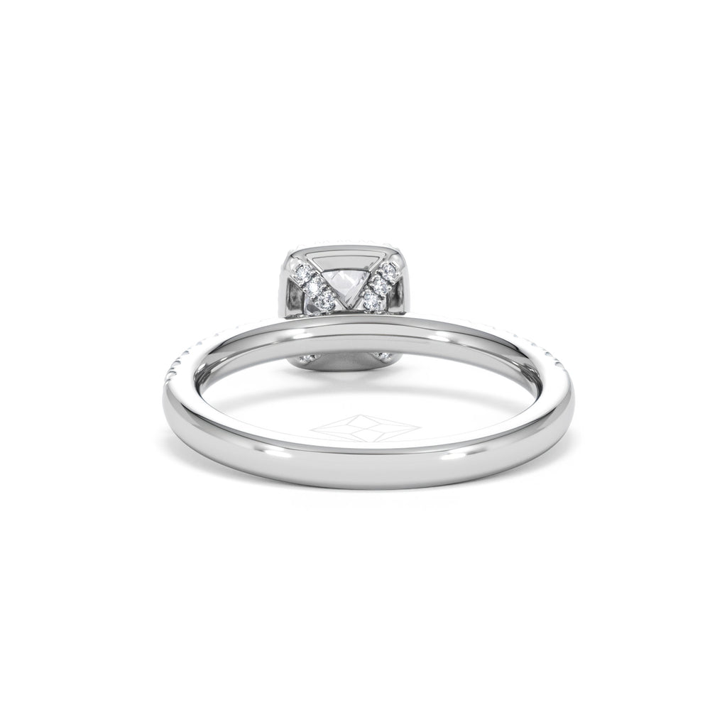 Beatrice Diamond Halo Engagement Ring in Platinum 1ct H/SI
