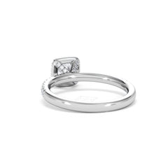 Beatrice Diamond Halo Engagement Ring 18K White Gold 1ct G/VS2