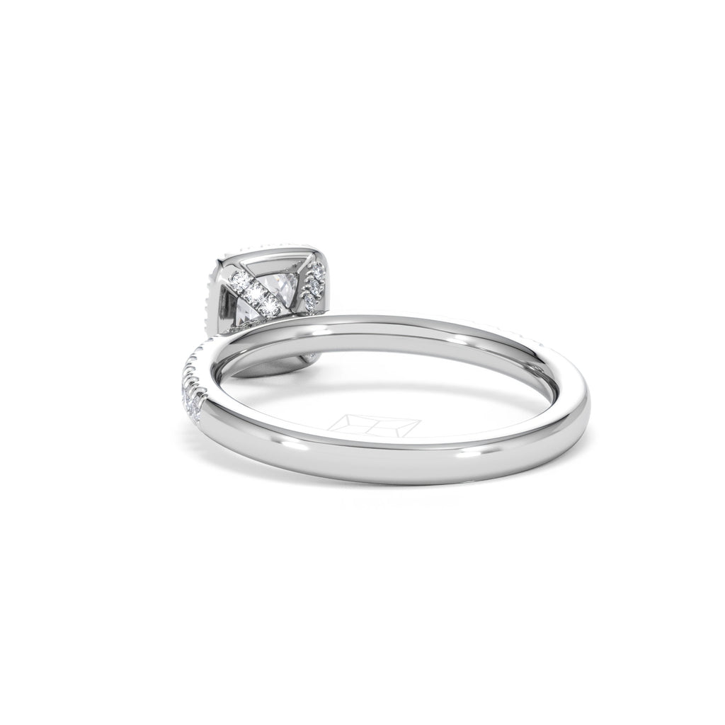 Beatrice Diamond Halo Engagement Ring in Platinum 1ct H/SI