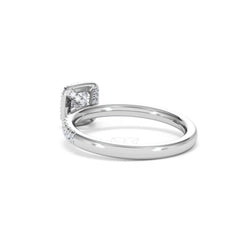 Beatrice Lab Diamond Halo Engagement Ring in Platinum 1ct F/VS1