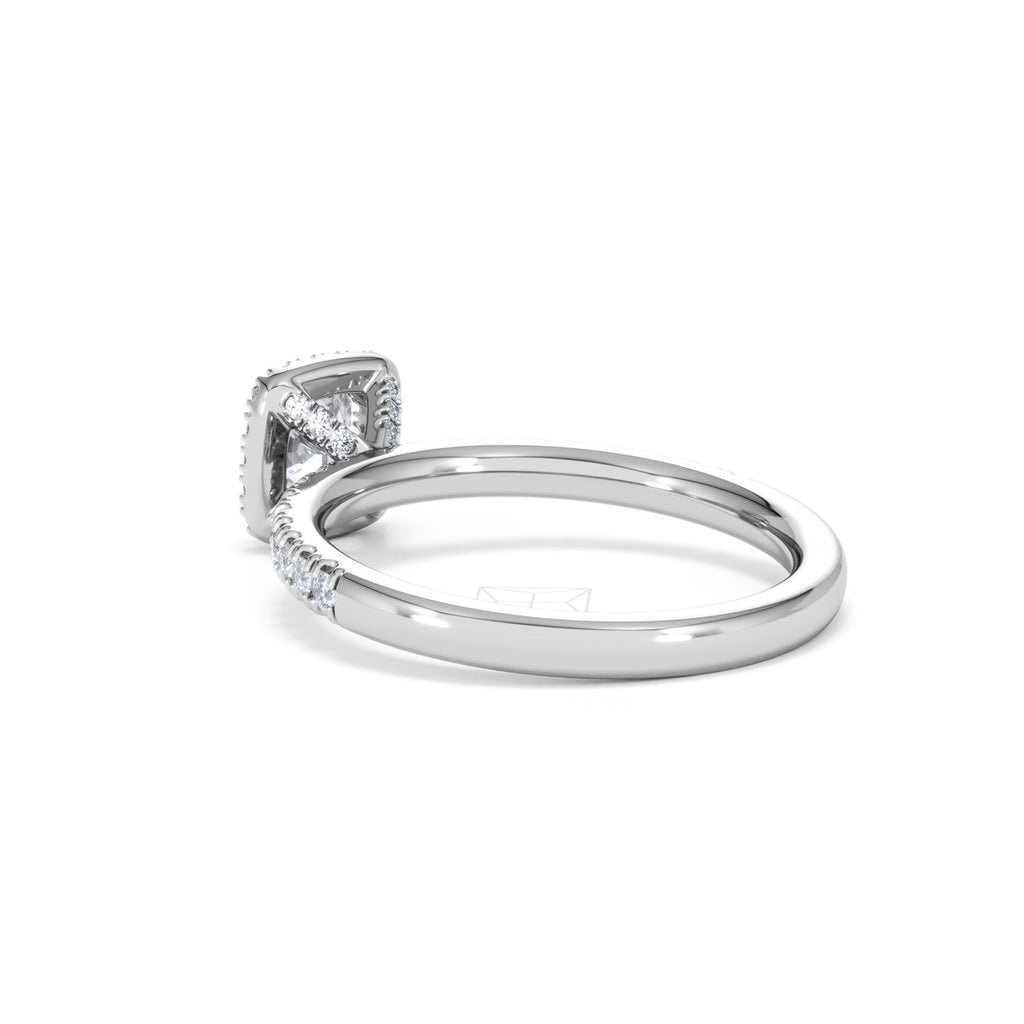 Beatrice Diamond Halo Engagement Ring in Platinum 1ct H/SI