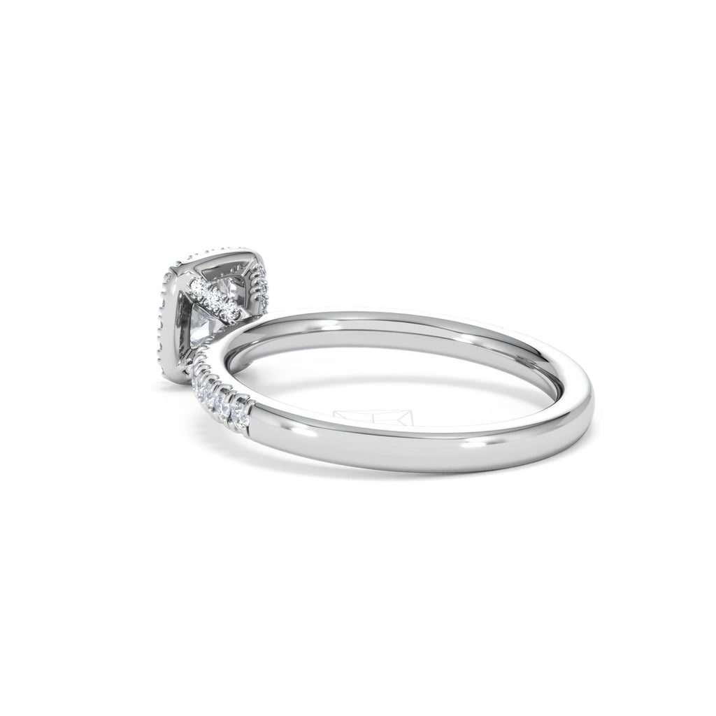 Beatrice Diamond Halo Engagement Ring in Platinum 1ct H/SI