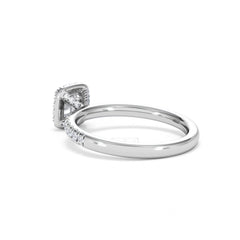 Beatrice Diamond Halo Engagement Ring 18K White Gold 1ct G/VS2
