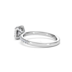 Beatrice Diamond Halo Engagement Ring in Platinum 1ct H/SI