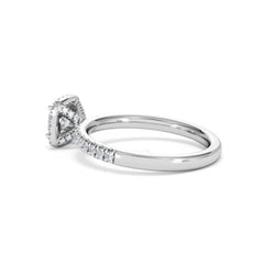 Beatrice Diamond Halo Engagement Ring in Platinum 1ct H/SI