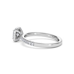 Beatrice Diamond Halo Engagement Ring 18K White Gold 1ct G/VS2