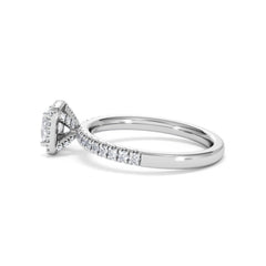 Beatrice Diamond Halo Engagement Ring in Platinum 1ct G/VS