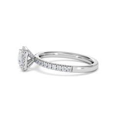 Beatrice Diamond Halo Engagement Ring 18K White Gold 1ct G/VS2