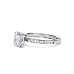 Beatrice Diamond Halo Engagement Ring in Platinum 1ct H/SI
