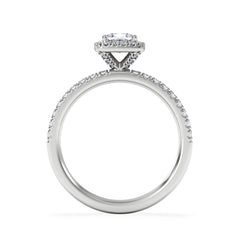 Beatrice Diamond Halo Engagement Ring in Platinum 1ct H/SI