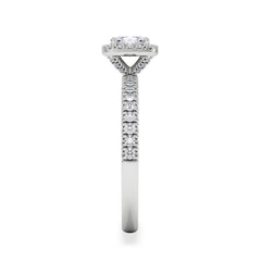 Beatrice Diamond Halo Engagement Ring in Platinum 1ct H/SI
