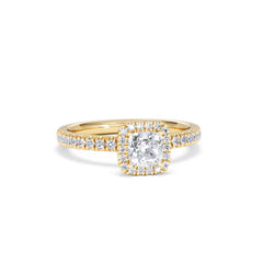 Beatrice Diamond Halo Engagement Ring in 18K Gold 1ct G/SI2