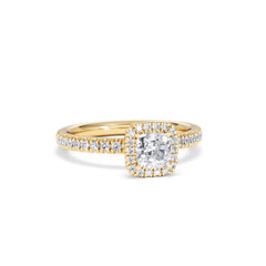 Beatrice Diamond Halo Engagement Ring in 18K Gold 1ct G/SI2