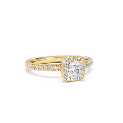 Beatrice Diamond Halo Engagement Ring in 18K Gold 1ct G/SI2