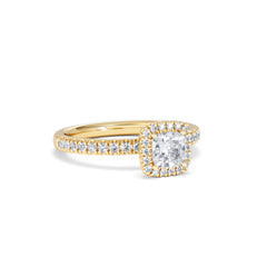 Beatrice Diamond Halo Engagement Ring in 18K Gold 1ct G/SI2