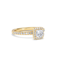 Beatrice Diamond Halo Engagement Ring in 18K Gold 1ct G/SI2