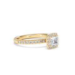 Beatrice Diamond Halo Engagement Ring in 18K Gold 1ct G/SI2