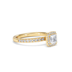 Beatrice Diamond Halo Engagement Ring in 18K Gold 1ct G/SI2