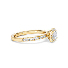 Beatrice Diamond Halo Engagement Ring in 18K Gold 1ct G/SI2