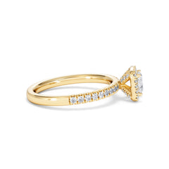 Beatrice Diamond Halo Engagement Ring in 18K Gold 1ct G/SI2