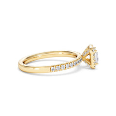 Beatrice Diamond Halo Engagement Ring in 18K Gold 1ct G/SI2