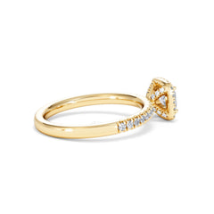 Beatrice Diamond Halo Engagement Ring in 18K Gold 1ct G/SI2