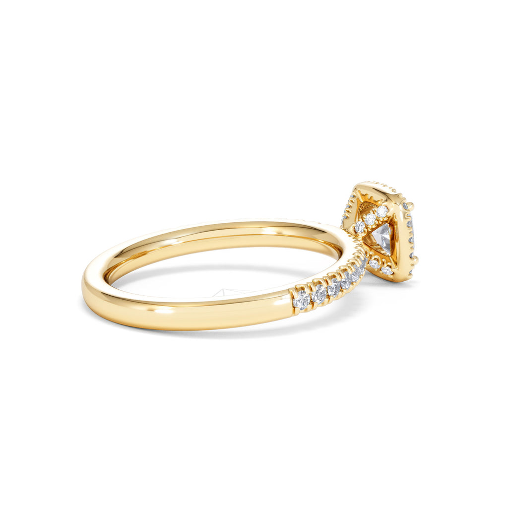 Beatrice Diamond Halo Engagement Ring in 18K Gold 1ct G/SI2