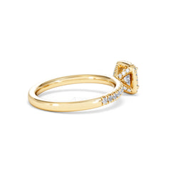 Beatrice Lab Diamond Halo Engagement Ring in 18K Gold 1ct F/VS1
