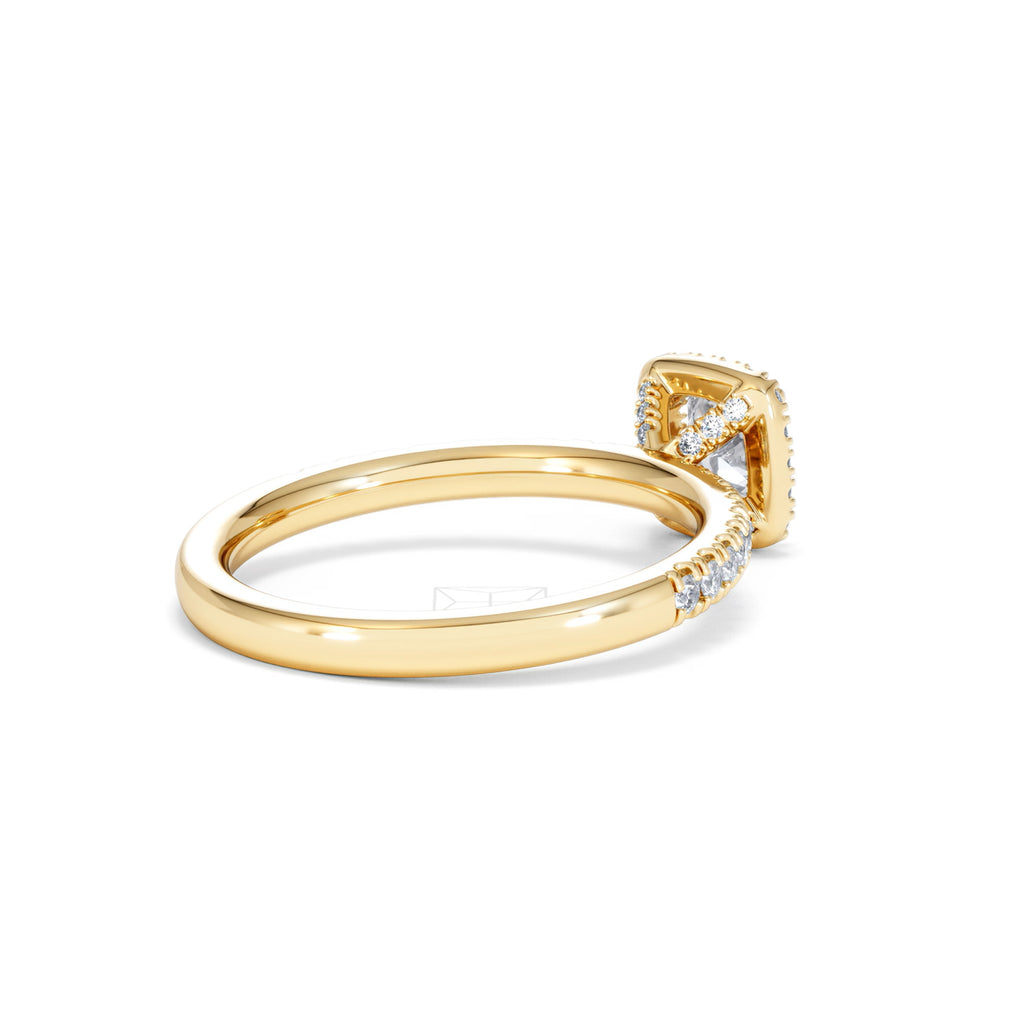 Beatrice Diamond Halo Engagement Ring in 18K Gold 1ct G/SI2