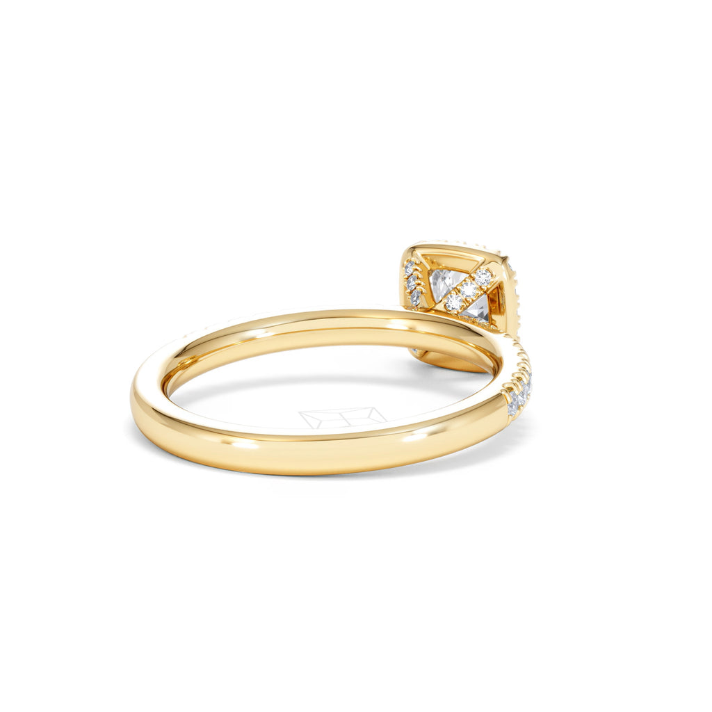 Beatrice Diamond Halo Engagement Ring in 18K Gold 1ct G/SI2