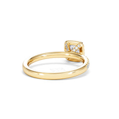 Beatrice Lab Diamond Halo Engagement Ring in 18K Gold 1ct F/VS1