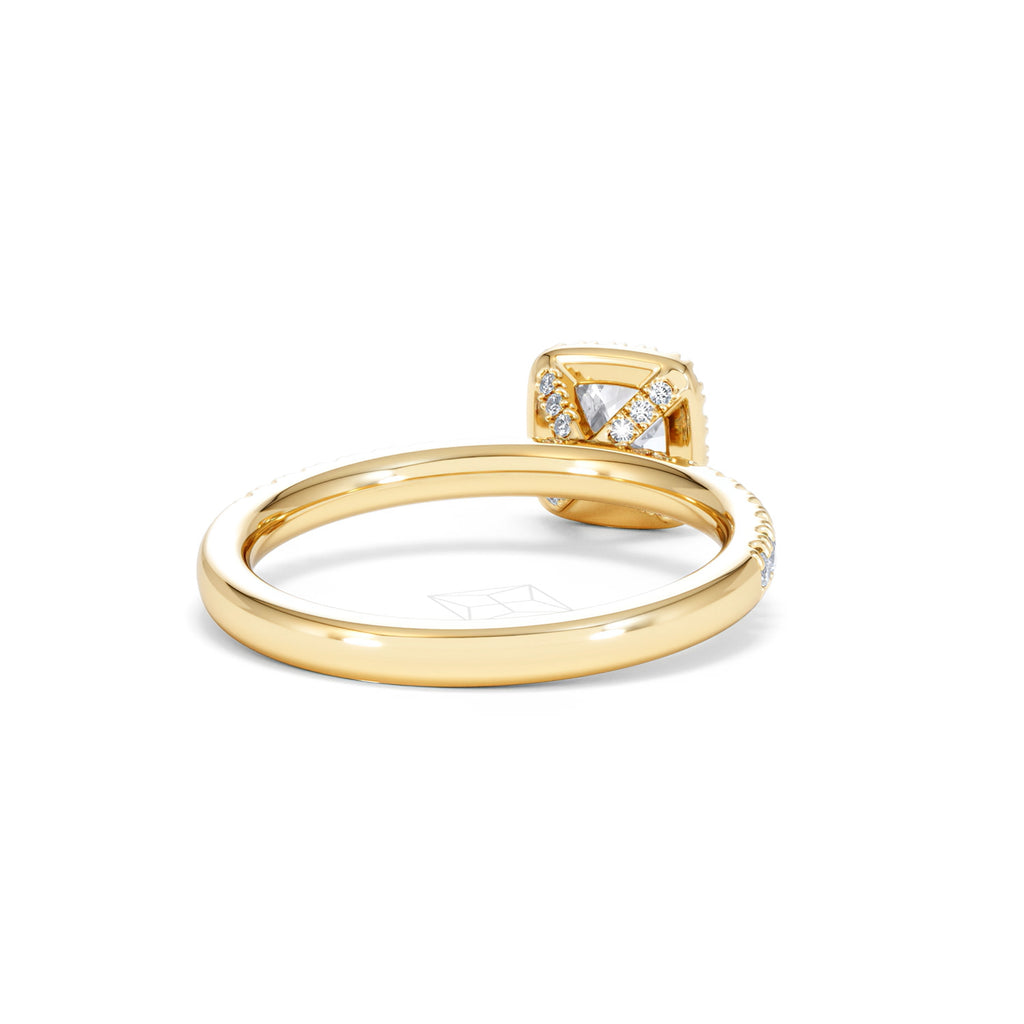 Beatrice Diamond Halo Engagement Ring in 18K Gold 1ct G/SI2