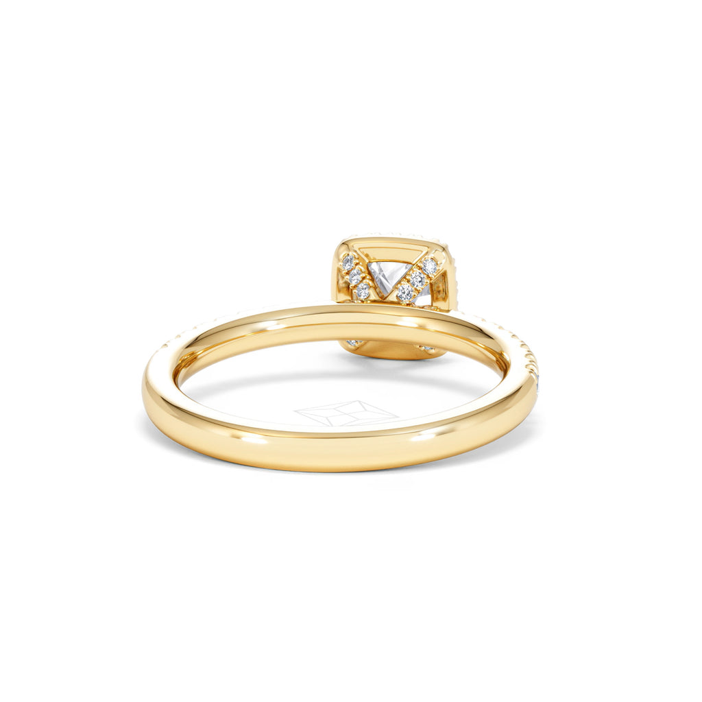 Beatrice Diamond Halo Engagement Ring in 18K Gold 1ct G/SI2