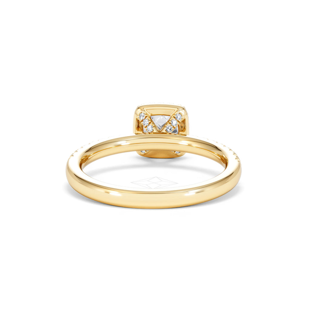Beatrice Diamond Halo Engagement Ring in 18K Gold 1ct G/SI2