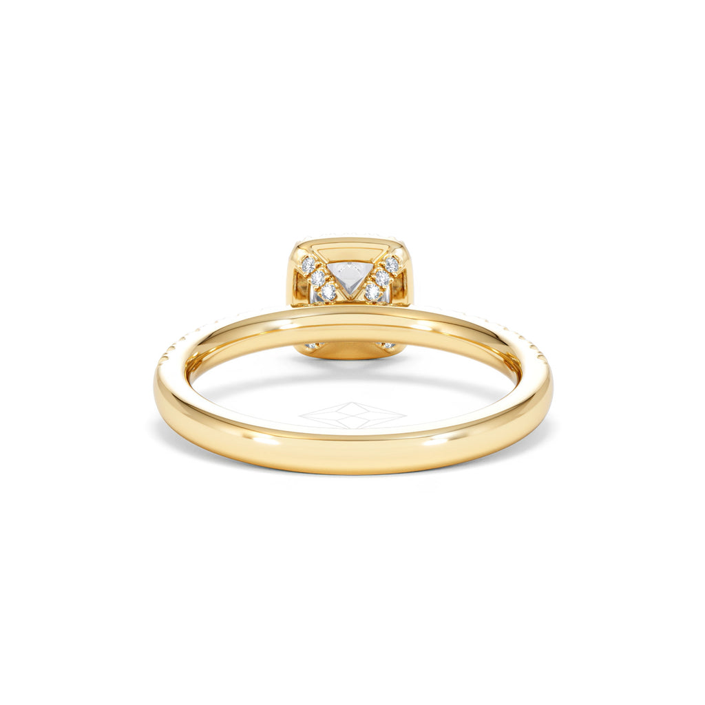 Beatrice Diamond Halo Engagement Ring in 18K Gold 1ct G/SI2