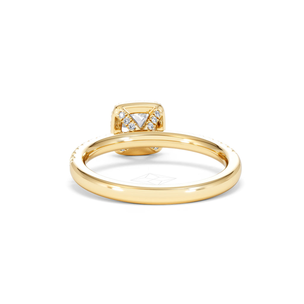 Beatrice Diamond Halo Engagement Ring in 18K Gold 1ct G/SI2