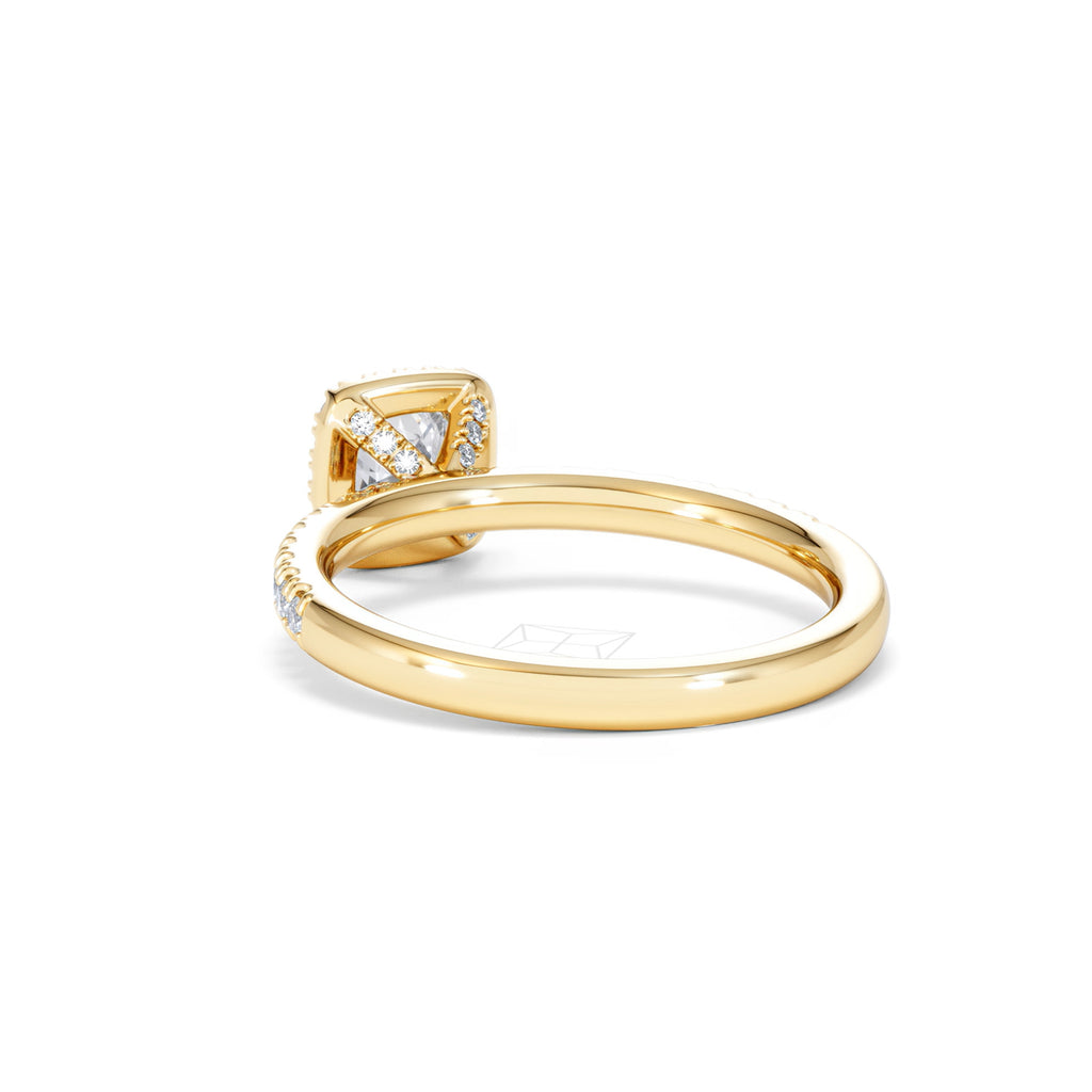 Beatrice Diamond Halo Engagement Ring in 18K Gold 1ct G/SI2