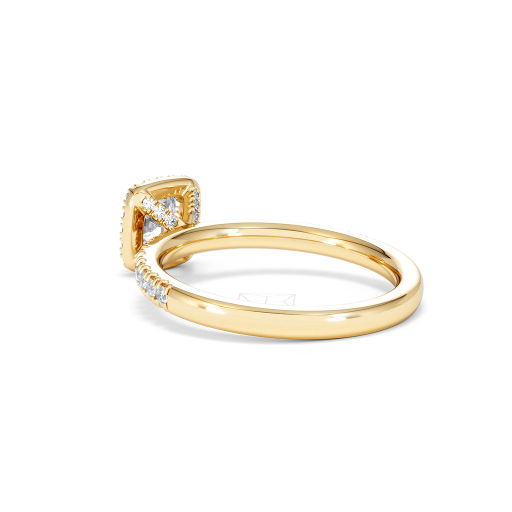 Beatrice Diamond Halo Engagement Ring in 18K Gold 1ct G/SI2