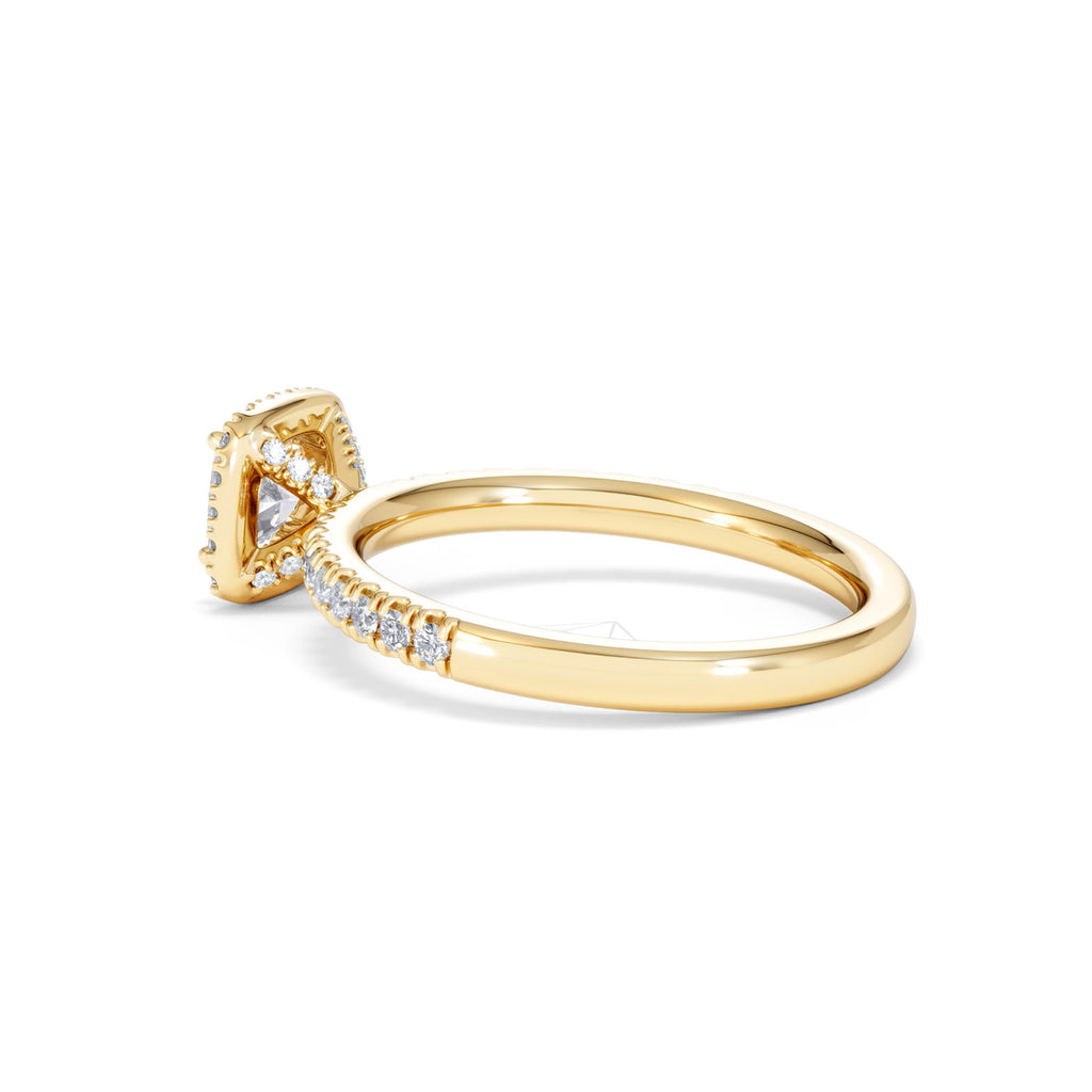 Beatrice Diamond Halo Engagement Ring in 18K Gold 1ct G/SI2