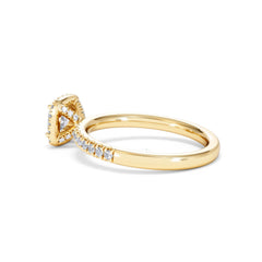 Beatrice Diamond Halo Engagement Ring in 18K Gold 1ct G/SI2
