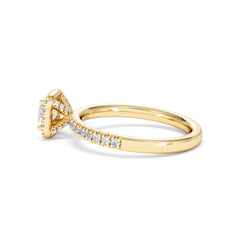 Beatrice Diamond Halo Engagement Ring in 18K Gold 1ct G/SI2