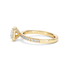 Beatrice Diamond Halo Engagement Ring in 18K Gold 1ct G/SI2