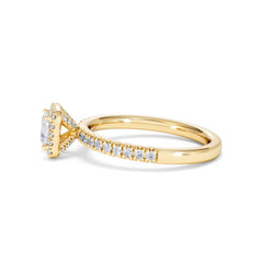 Beatrice Diamond Halo Engagement Ring in 18K Gold 1ct G/SI2