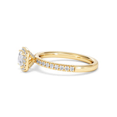Beatrice Diamond Halo Engagement Ring in 18K Gold 1ct G/SI2