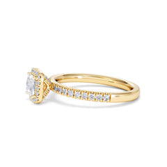 Beatrice Diamond Halo Engagement Ring in 18K Gold 1ct G/SI2