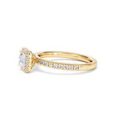 Beatrice Diamond Halo Engagement Ring in 18K Gold 1ct G/SI2