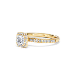 Beatrice Diamond Halo Engagement Ring in 18K Gold 1ct G/SI2