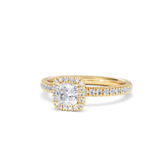 Beatrice Diamond Halo Engagement Ring in 18K Gold 1ct G/SI2