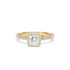 Beatrice Diamond Halo Engagement Ring in 18K Gold 1ct G/SI2